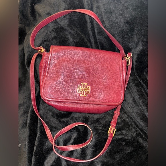Tory Burch Burgundy Leather Crossbody Bag - Picture 15 of 15